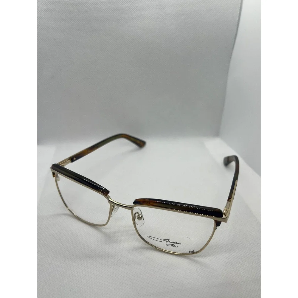 Jonathan Cate Salem Designer Eyeglasses Frames Gold Brown Tortoise‎ Semi Rimless